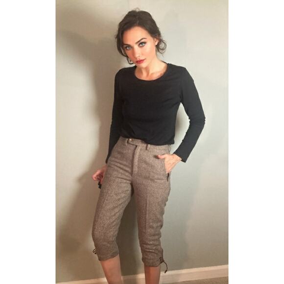 Gigi Rizzi Short Pants Wool Tweed 1970s 80s Riding Golf Polo Pants Sz S unmarked - Picture 2 of 10